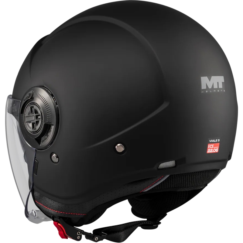 Casco de moto jet MT Viale SV S Pure A1 negro mate