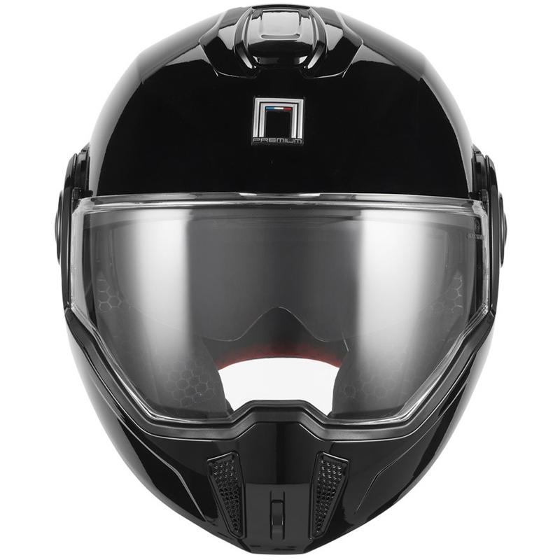 Casco de moto abatible NOX PREMIUM Spinner negro