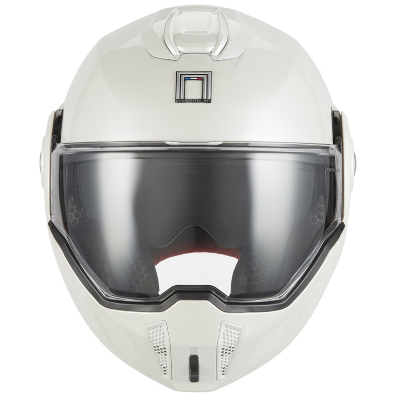 Casco de moto abatible NOX PREMIUM Spinner blanco
