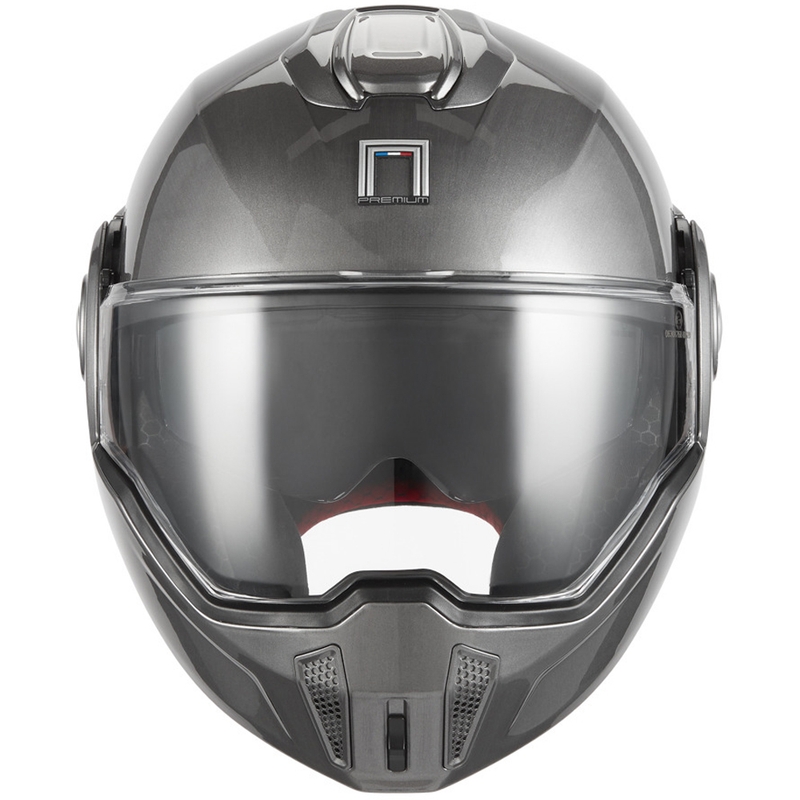 Casco de moto abatible NOX PREMIUM Spinner, titanio mate