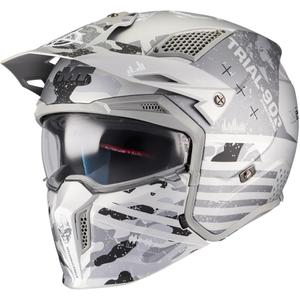 Casco modular de moto MT Streetfighter SV S Belic A2 blanco mate-gris