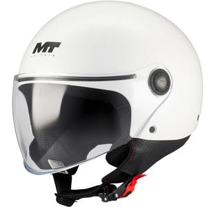Casco de moto jet MT Street S Pure A0 blanco