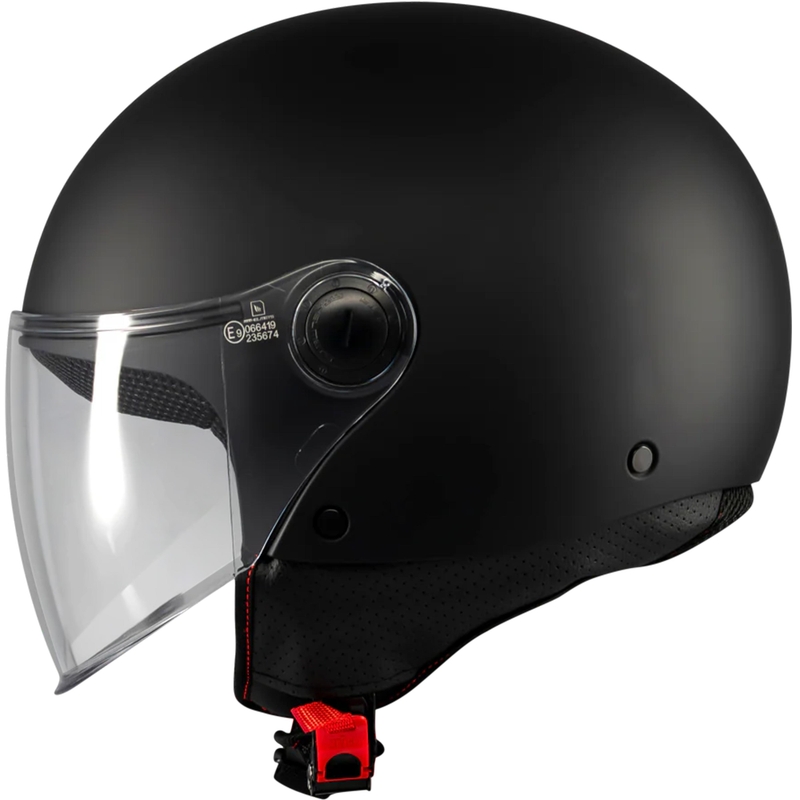 Casco de moto jet MT Street S Pure A1 negro mate