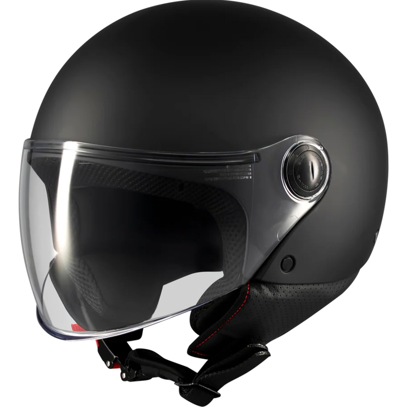 Casco de moto jet MT Street S Pure A1 negro mate