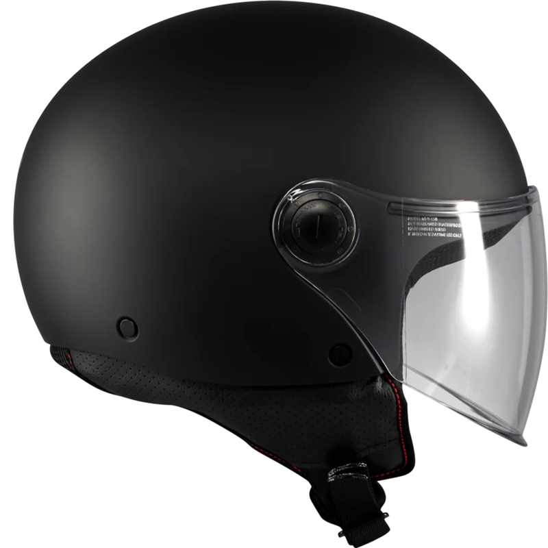 Casco de moto jet MT Street S Pure A1 negro mate