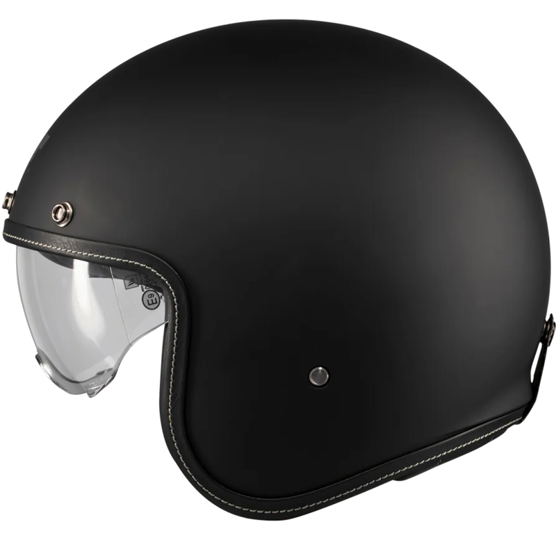 Casco abierto para motocicleta MT Lemans 2 SV S Pure A1 negro mate