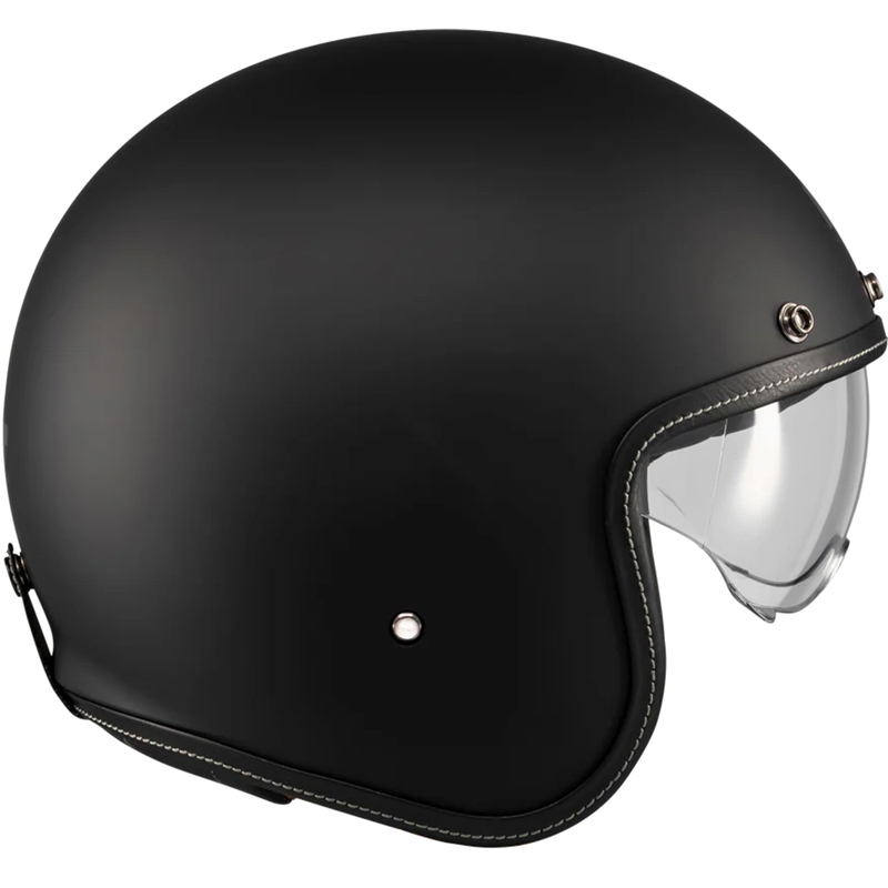 Casco abierto para motocicleta MT Lemans 2 SV S Pure A1 negro mate
