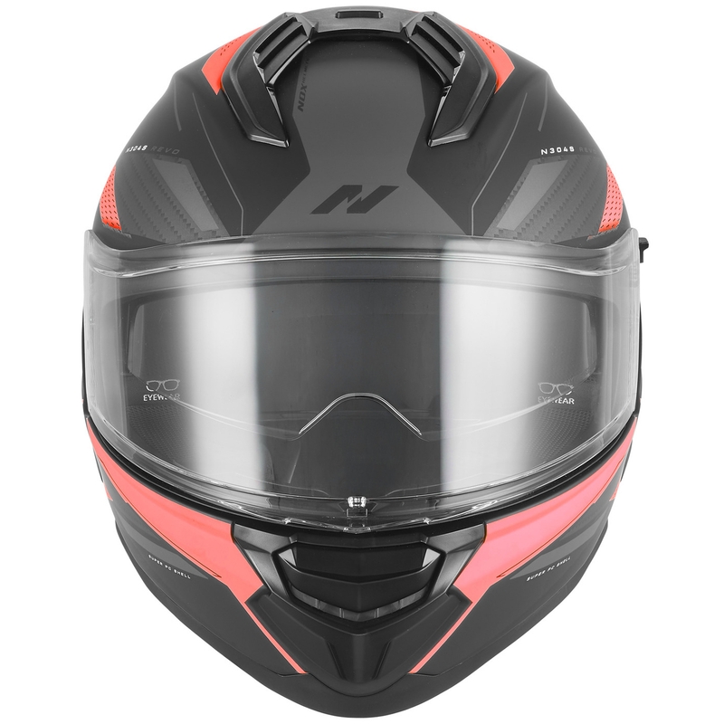 Casco integral de moto NOX N304-S REVO negro mate-rojo