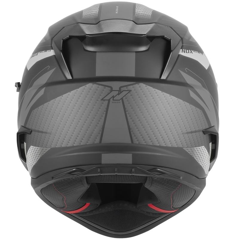 Casco integral de moto NOX N304-S REVO negro mate-plata