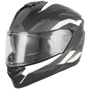 Casco integral de moto NOX N304-S REVO negro mate-blanco