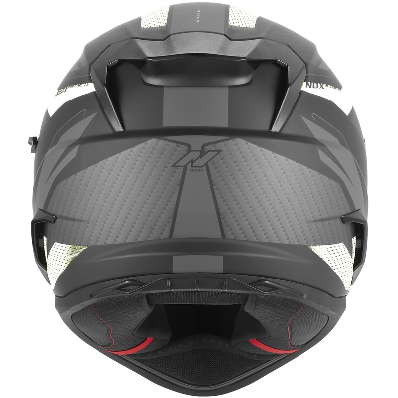 Casco integral de moto NOX N304-S REVO negro mate-blanco
