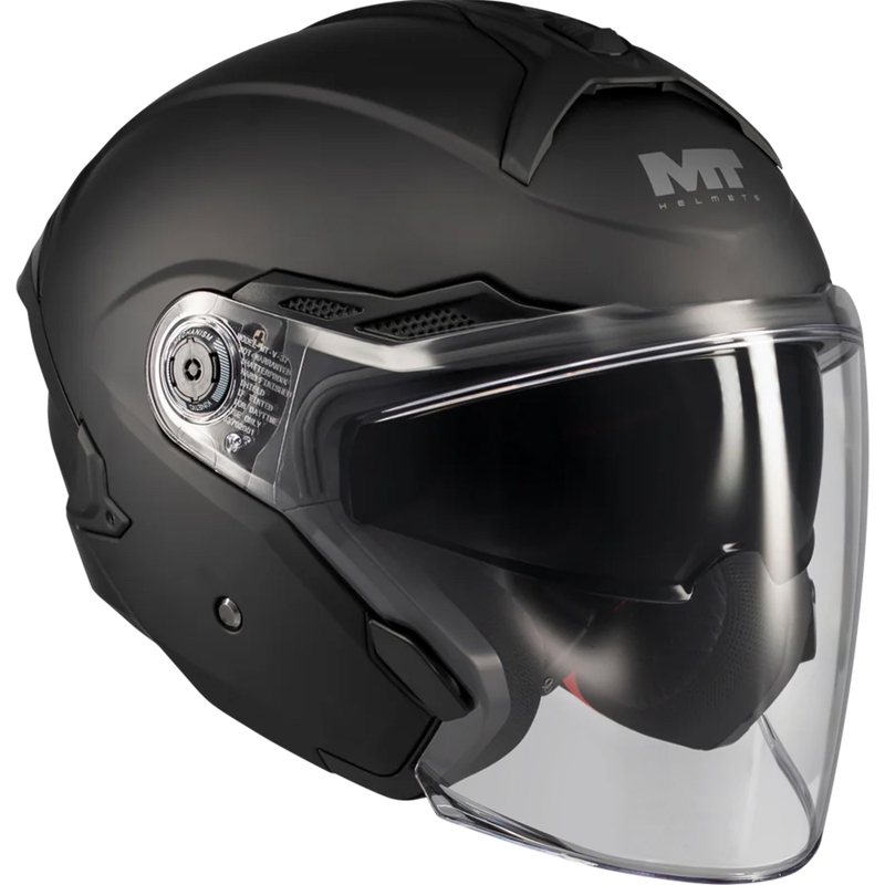 Casco de moto jet MT Cosmo SV Pure A1 negro mate