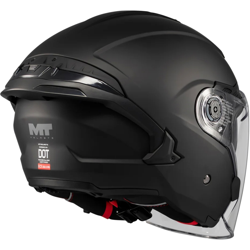 Casco de moto jet MT Cosmo SV Pure A1 negro mate