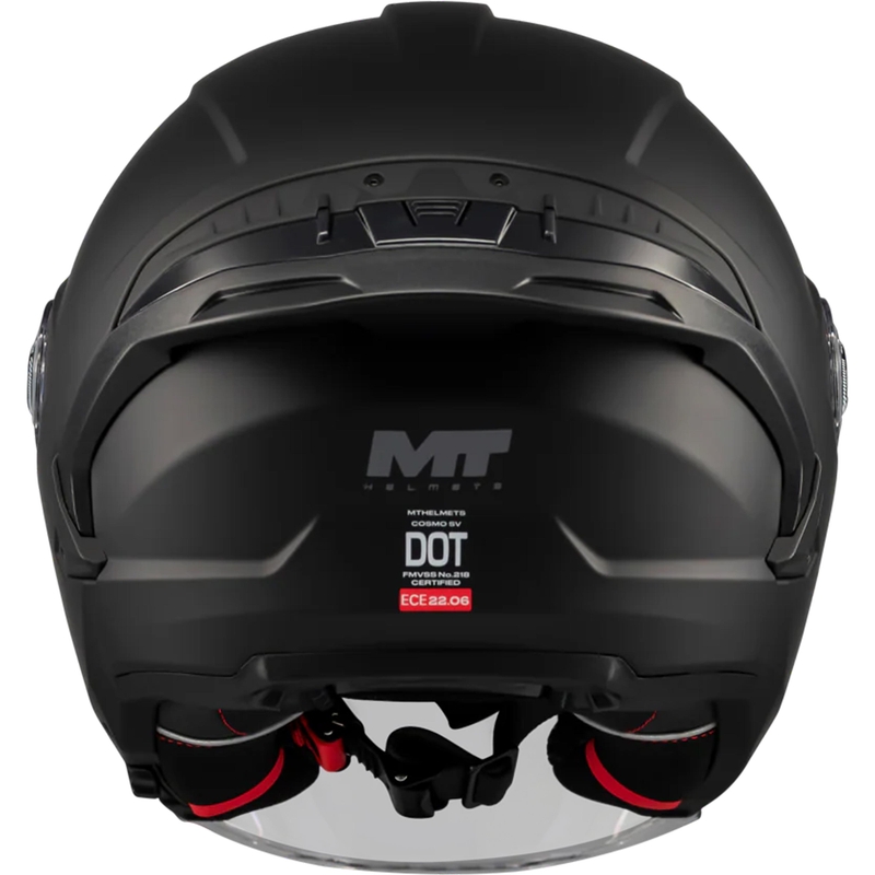 Casco de moto jet MT Cosmo SV Pure A1 negro mate