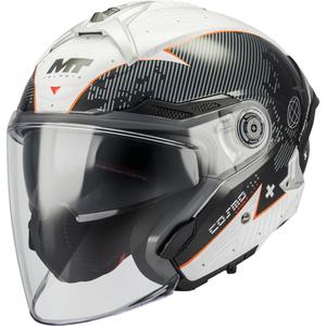 Casco de moto jet MT Cosmo SV Layout A1 negro-gris