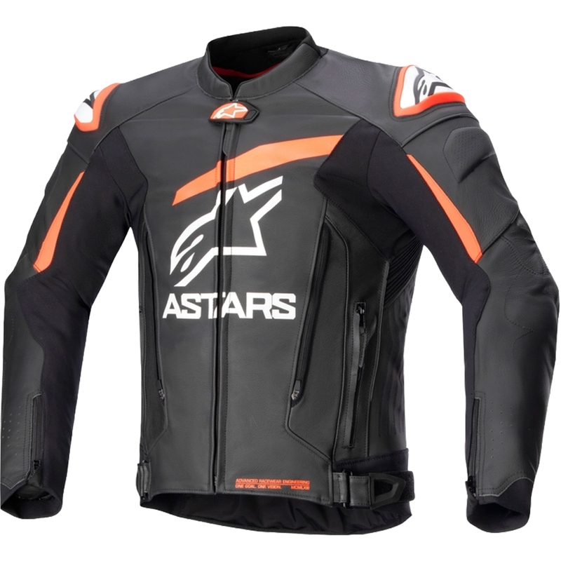 Chaqueta de moto Alpinestars GP PLUS 4 negro-rojo fluo-blanco