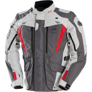 Chaqueta de moto Furygan Apalaches Evo gris-beige-roja