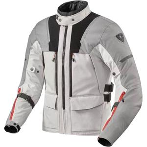Chaqueta de moto Revit Offtrack 2 H2O gris claro-plata