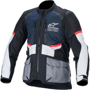 Chaqueta de moto Alpinestars Andes Drystar azul oscuro-negro-gris claro