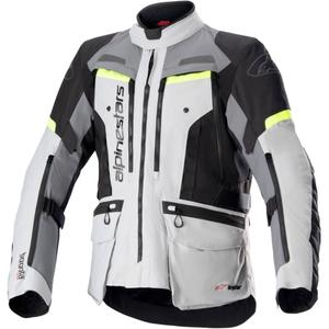 Chaqueta de moto Alpinestars Bogota PRO Drystar gris-negro-amarillo fluorescente
