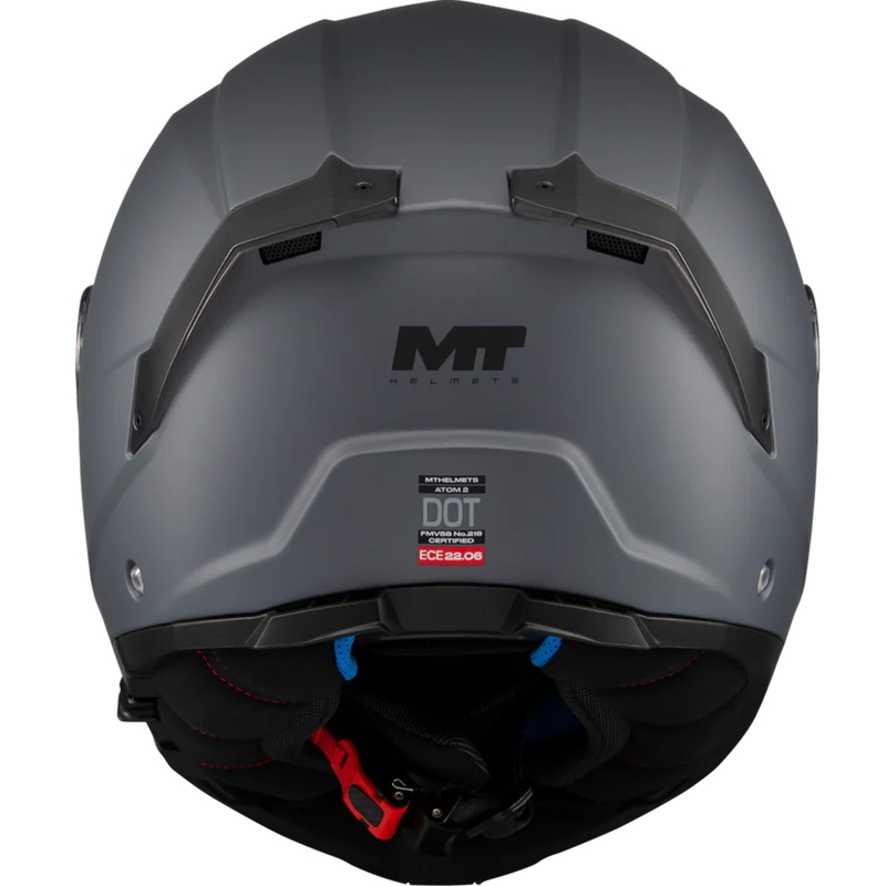 Casco de moto abatible MT Atom 2 SV Pure A2 gris mate