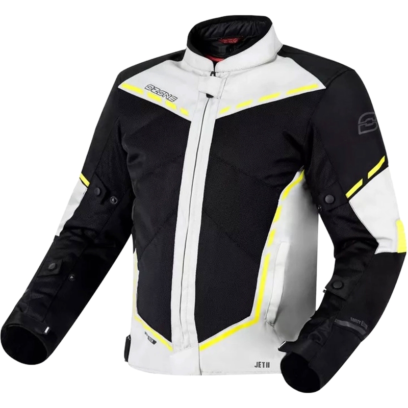 Cazadora Ozone Jet II gris-negro-amarillo fluo liquidación