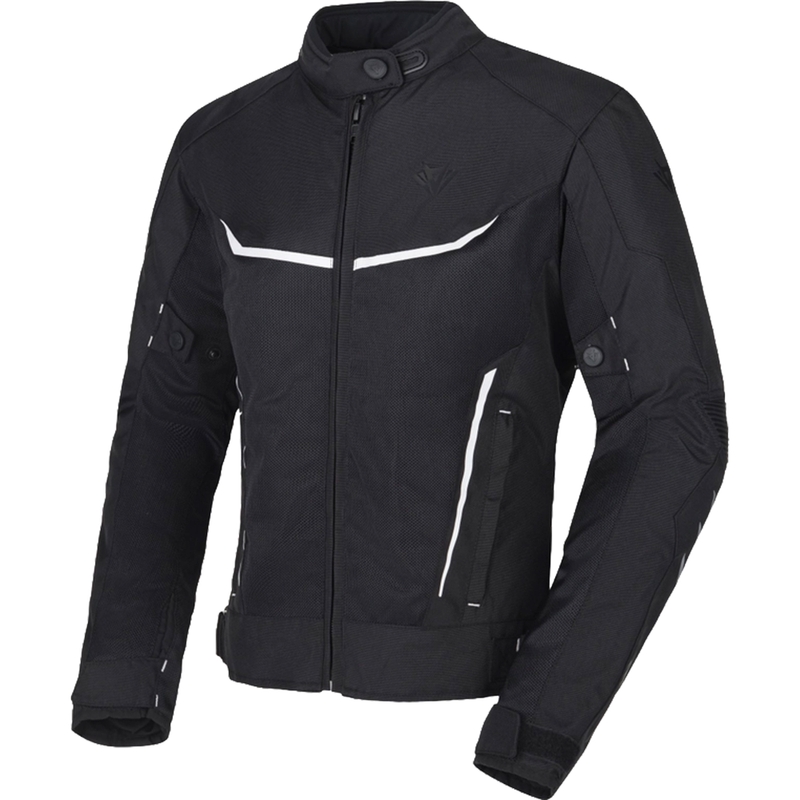 Chaqueta de moto para mujer RSA Runway Black and White
