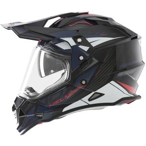 Casco de moto enduro NOX N312 Track azul-rojo