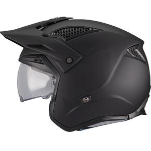 Casco de moto de trial jet MT District SV S Pure A1 negro mate