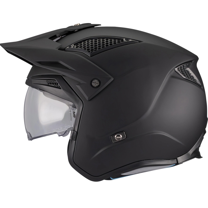 Casco abierto para moto de trial MT District SV S Pure A1 negro mate
