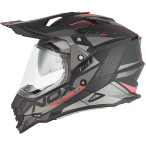 Casco de moto enduro NOX N312 Track negro mate-rojo