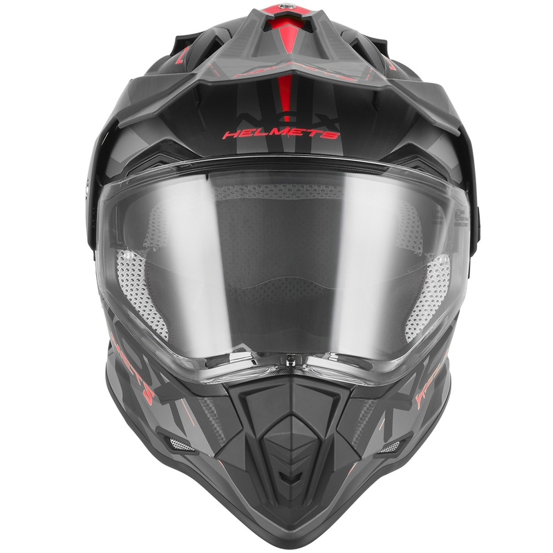 Casco de moto enduro NOX N312 Track negro mate-rojo