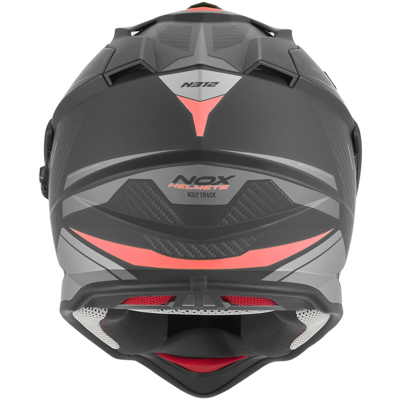 Casco de moto enduro NOX N312 Track negro mate-rojo