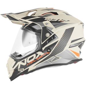 Casco de moto enduro NOX N312 Track arena-naranja mate