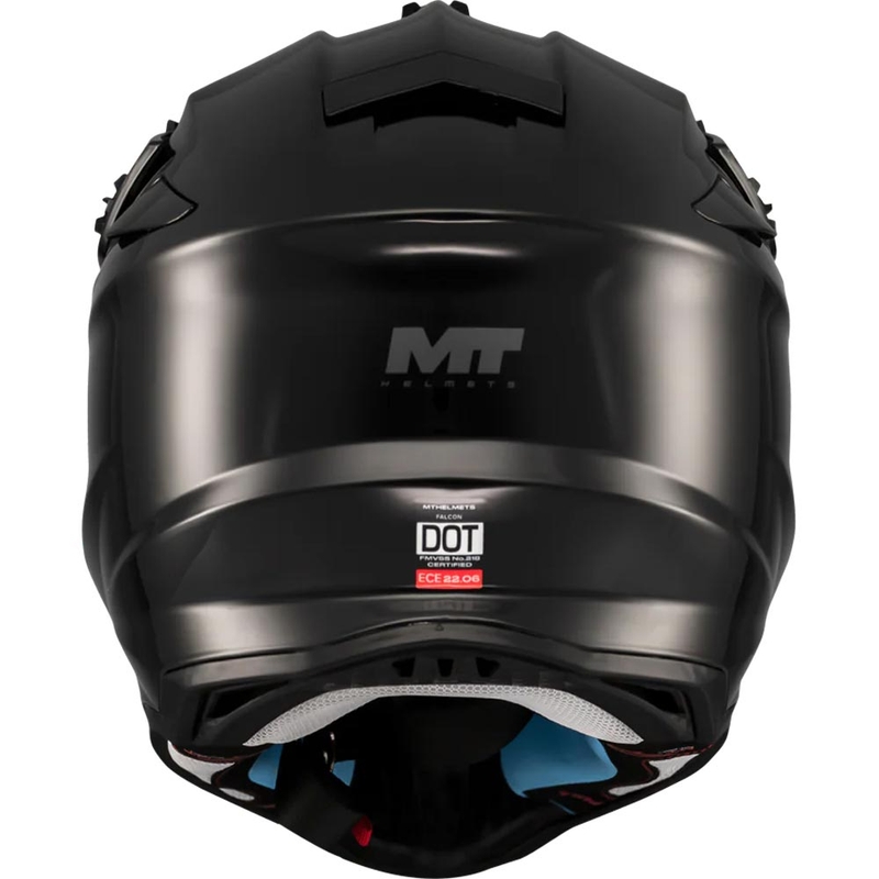 Casco de motocross MT Falcon S Pure A1 negro mate