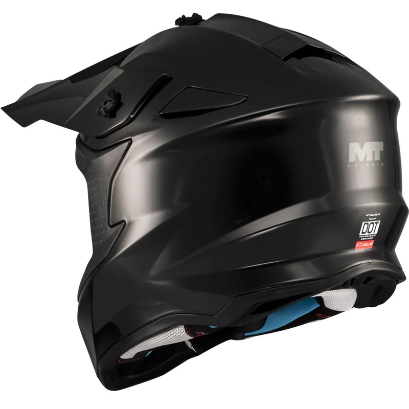 Casco de motocross MT Falcon S Pure A1 negro mate