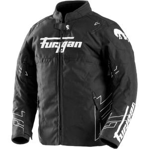 Chaqueta de moto infantil Furygan Neon Kid negra y blanca