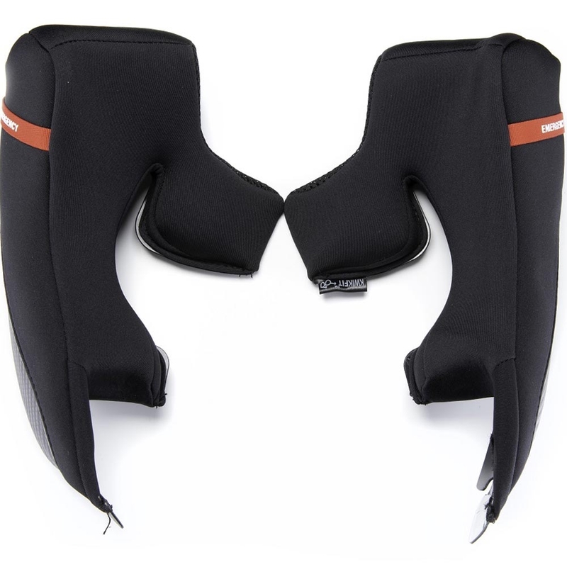 Almohadillas para las mejillas del casco de motocicleta Scorpion EXO-1500 Air, color negro.