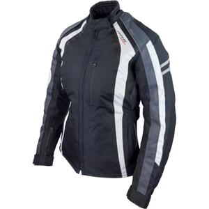 Chaqueta de moto para mujer Roleff Venedig negro-gris-blanco