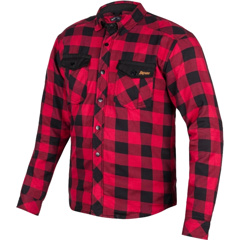 Camiseta moto BROGER Alaska negro-rojo liquidación