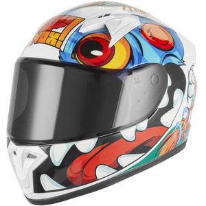 Casco integral de moto infantil NOX N731 Scrappy blanco-multicolor