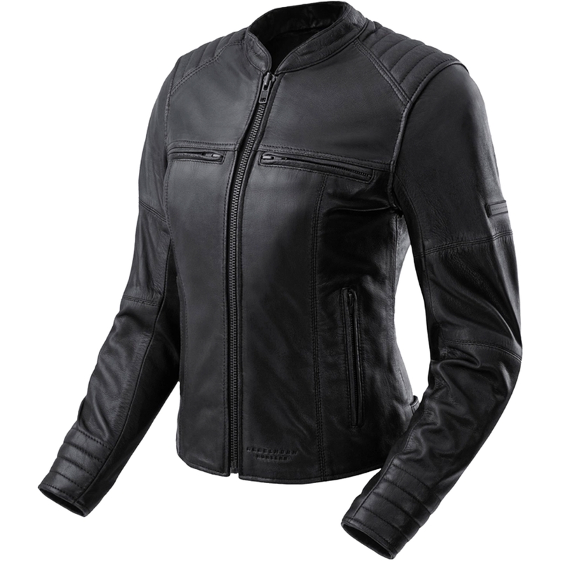 Cazadora de cuero para mujer Rebelhorn Hunter II Negra