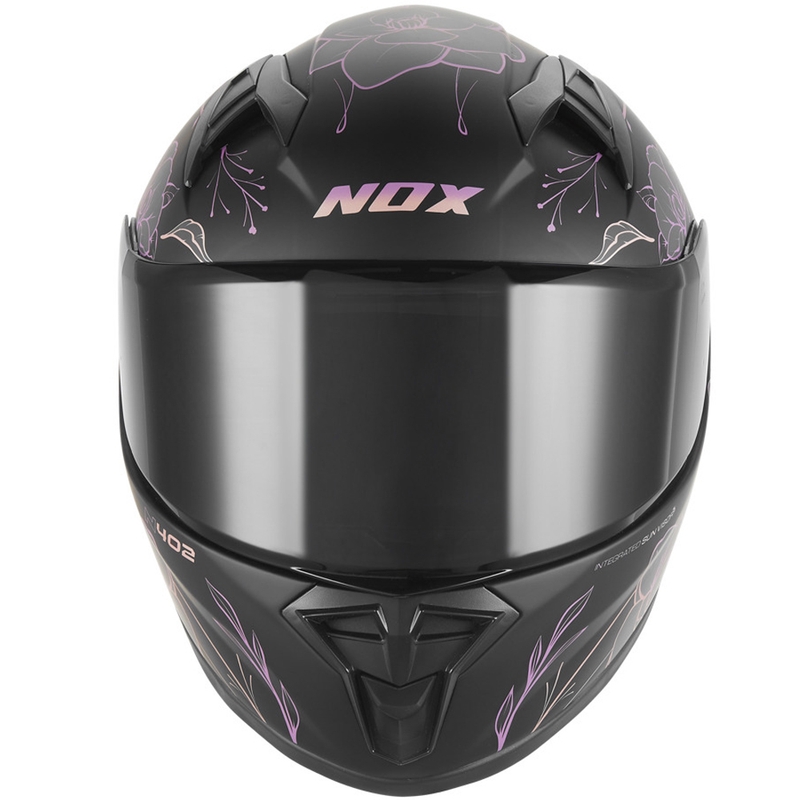 Casco integral de moto infantil NOX N731 Spring negro mate-rosa