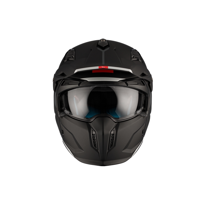 Casco abierto con máscara MT Streetfighter SV S Solid A1 negro mate con visera de iridio - II. calidad