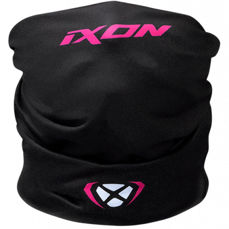 Bufanda multifuncional para moto IXON Void negro-blanco-rosa