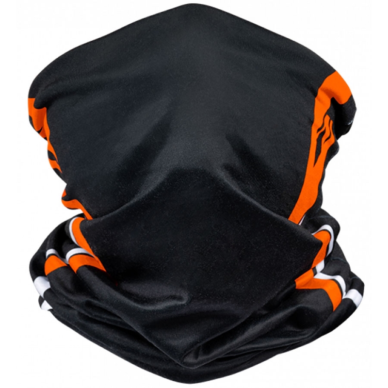 Bufanda multifuncional para moto IXON Void negro-blanco-naranja
