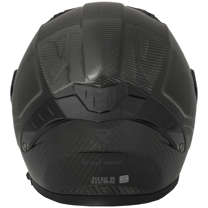Casco integral de moto Street Racer Titan Carbon negro - II. calidad