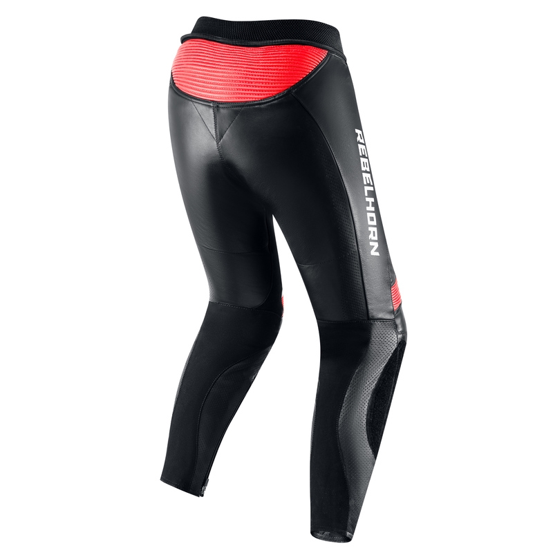 Pantalones de moto para mujer Rebelhorn Rebel blanco-rojo-negro - II. calidad