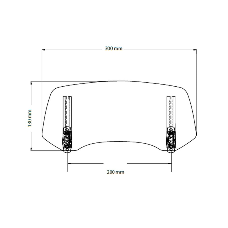 Plexiglás orientable PUIG 2.0, para atornillar, transparente - Calidad II. - II. calidad