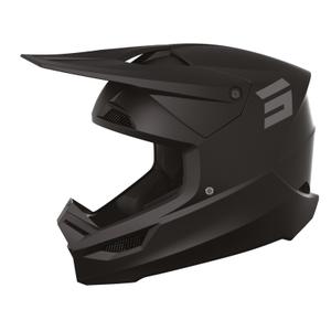 Casco de motocross Shot Furious Solid negro - II. calidad